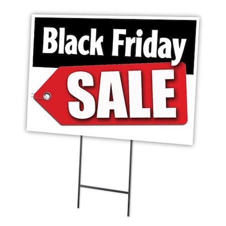 Signmission Black Friday Sale Yard Sign & Stake outdoor plastic coroplast window, C-1216-DS-Black Friday Sale C-1216-DS-Black Friday Sale